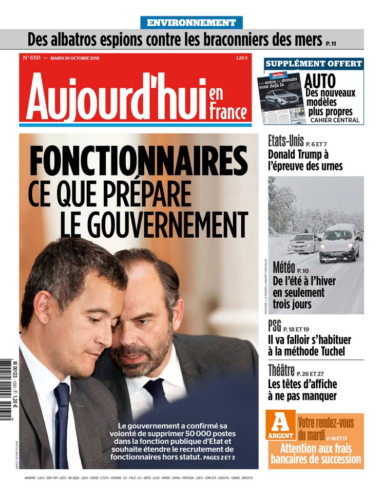 Aujourd'hui en France 30 octobre 2018 Aujourd'hui en France du 30 octobre 2018 à télécharger sur iPad