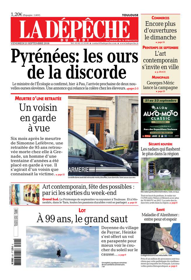 La Dépêche du Midi 21 septembre 2018 Abonnement à La Dépêche du Midi Pas Cher avec le BOUQUET ePresse.fr