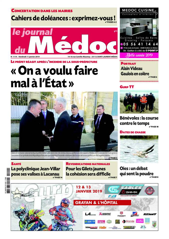 Le Journal du Médoc 10 janvier 2019 Abonnement Le Journal du Médoc Pas Cher avec BOUQUET INFO ePresse.fr