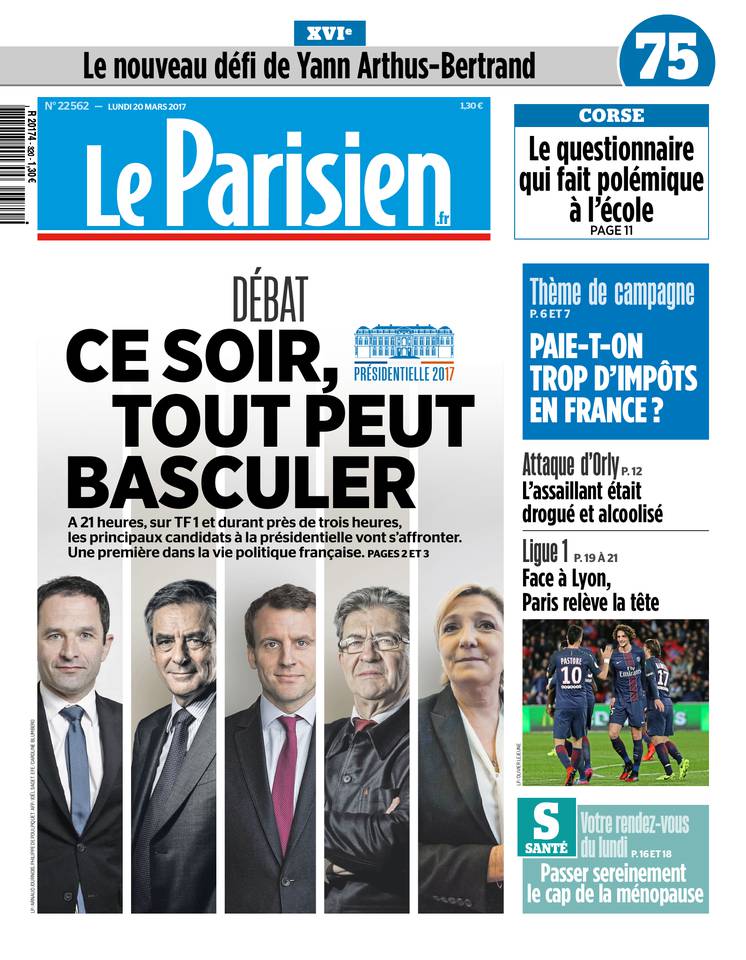 Le Parisien 20 mars 2017 Le Parisien du 20 mars 2017 à télécharger sur iPad