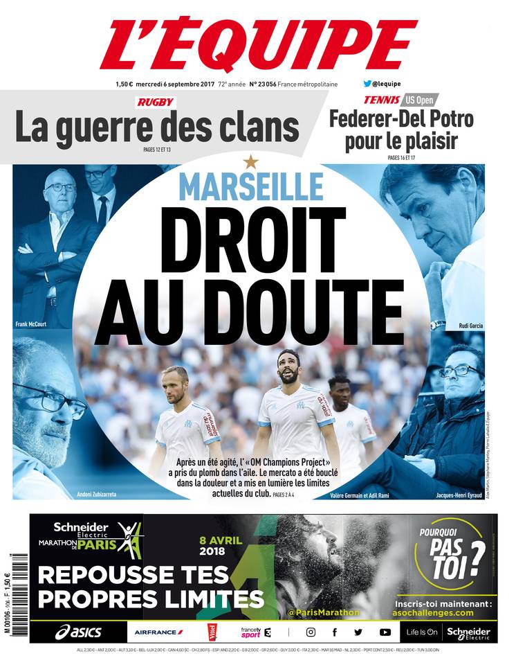 L'Équipe 06 septembre 2017 L'Équipe du 06 septembre 2017 à télécharger sur iPad