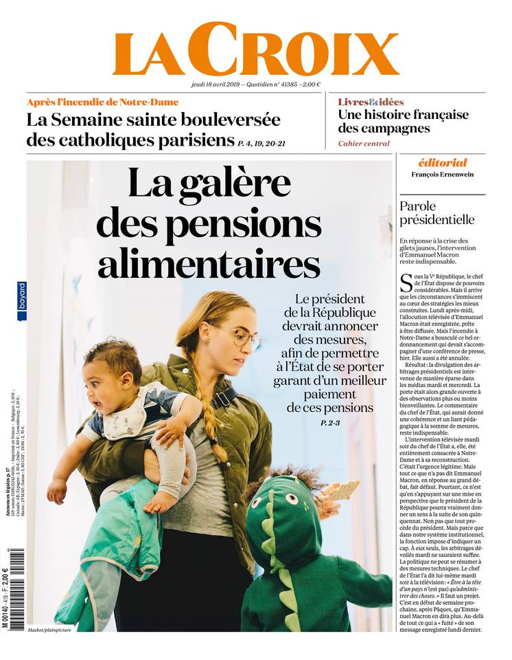La Croix 18 avril 2019 La Croix du 18 avril 2019 à télécharger sur iPad