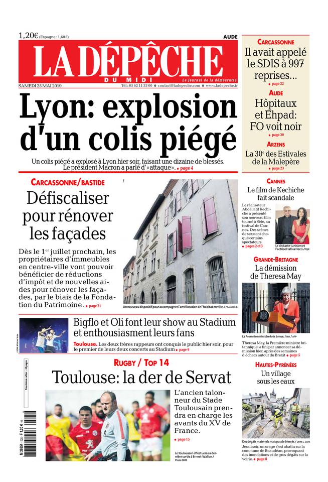 La Dépêche du Midi 25 mai 2019 Abonnement à La Dépêche du Midi Pas Cher avec le BOUQUET ePresse.fr