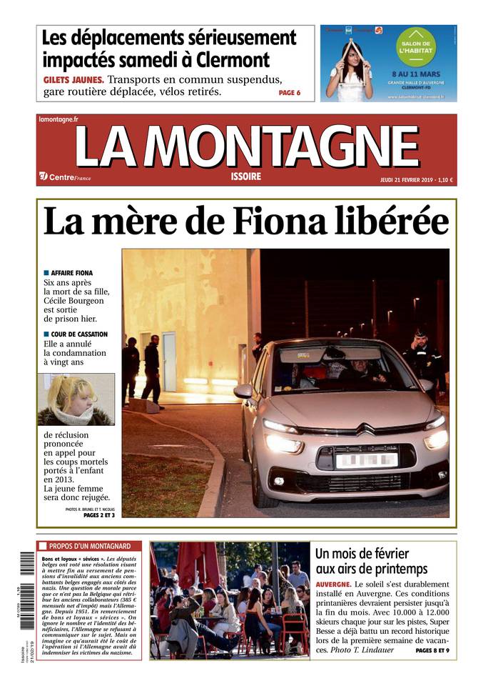 La Montagne 21 février 2019 Abonnement La Montagne Pas Cher avec le BOUQUET INFO ePresse.fr