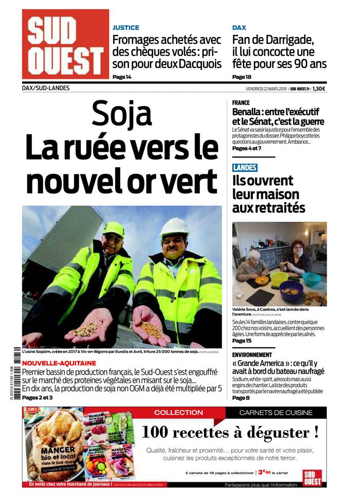 Sud Ouest 22 mars 2019 Abonnement Sud Ouest Pas Cher avec BOUQUET INFO ePresse.fr