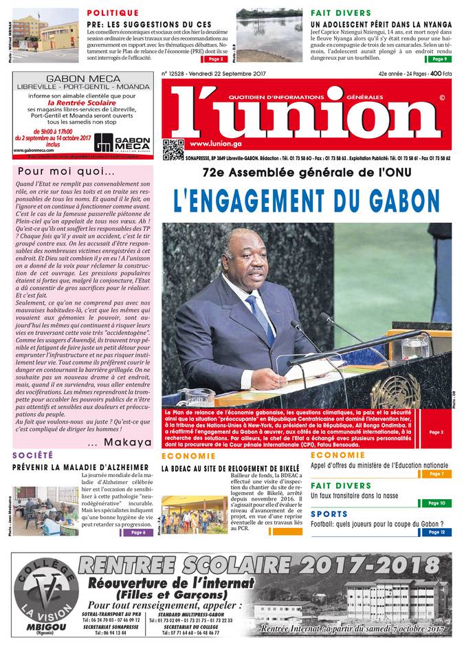 L'union 22 septembre 2017 Abonnement à L’Union Pas Cher avec le BOUQUET INFO ePresse.fr