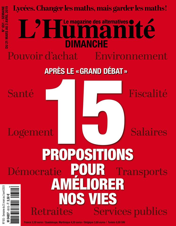 L'Humanité week-end 21 mars 2019 Abonnement L’Huma Dimanche Pas Cher avec le BOUQUET INFO ePresse.fr