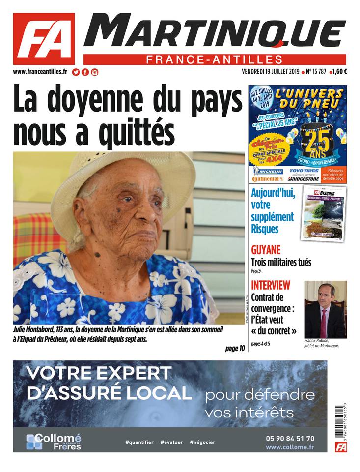 France-Antilles Martinique 19 juillet 2019 Abonnement France-Antilles Martinique Pas Cher avec le BOUQUET ePresse.fr