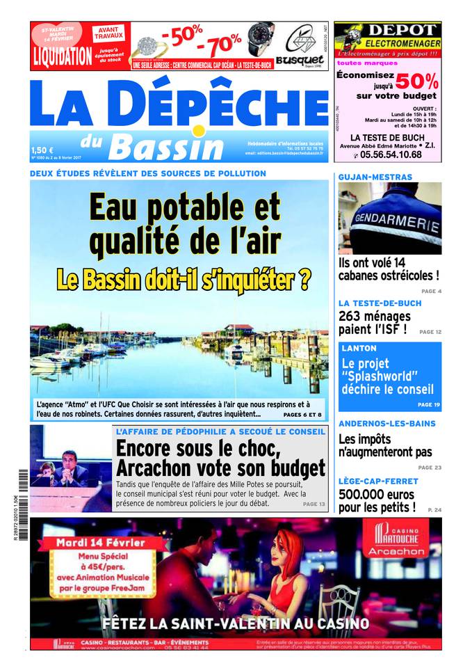 La Dépêche du Bassin 01 février 2017 La Dépêche du Bassin du 01 février 2017 à télécharger sur iPad
