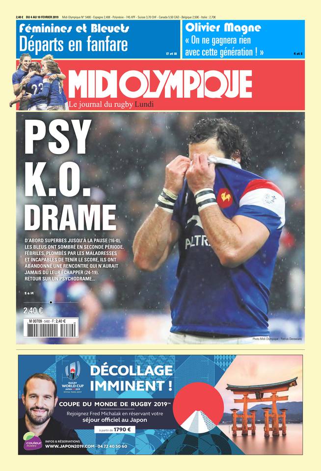 Midi Olympique Rouge 04 février 2019 Midi Olympique Rouge du 04 février 2019 à télécharger sur iPad