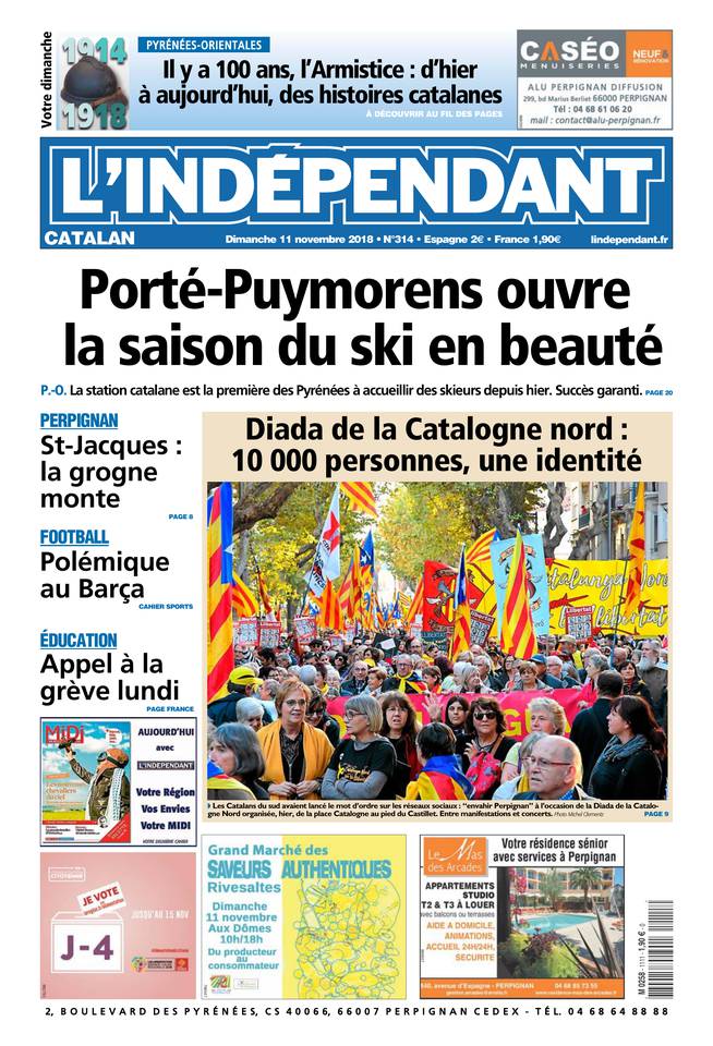 L'Indépendant 11 novembre 2018 L'Indépendant du 11 novembre 2018 à télécharger sur iPad