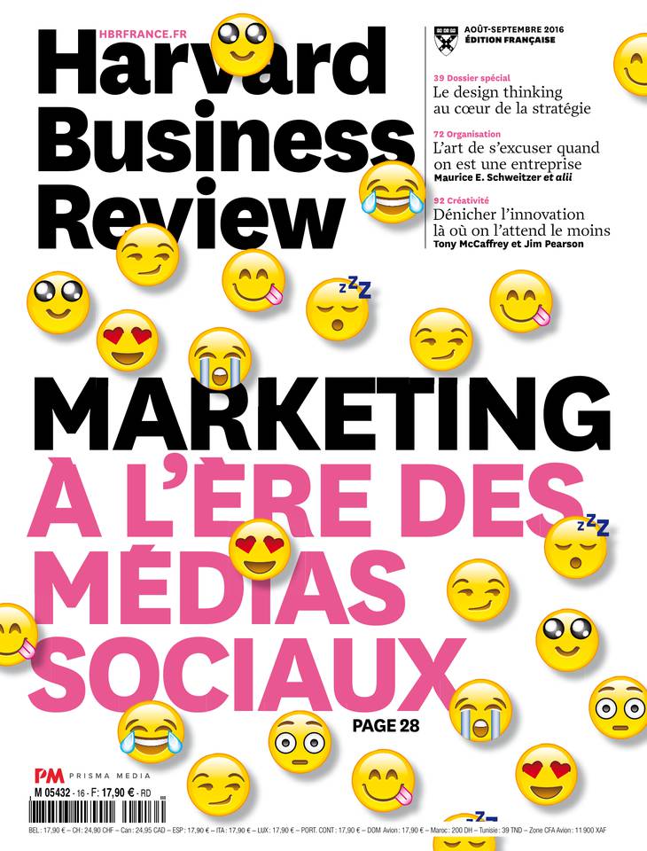 Harvard Business Review 07 juillet 2016 Harvard Business Review N°16 du 07 juillet 2016 à télécharger sur iPad