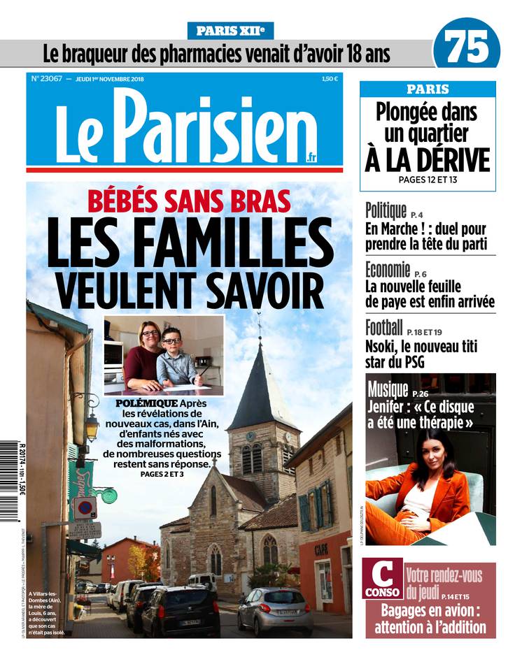 Le Parisien 01 novembre 2018 Le Parisien du 01 novembre 2018 à télécharger sur iPad