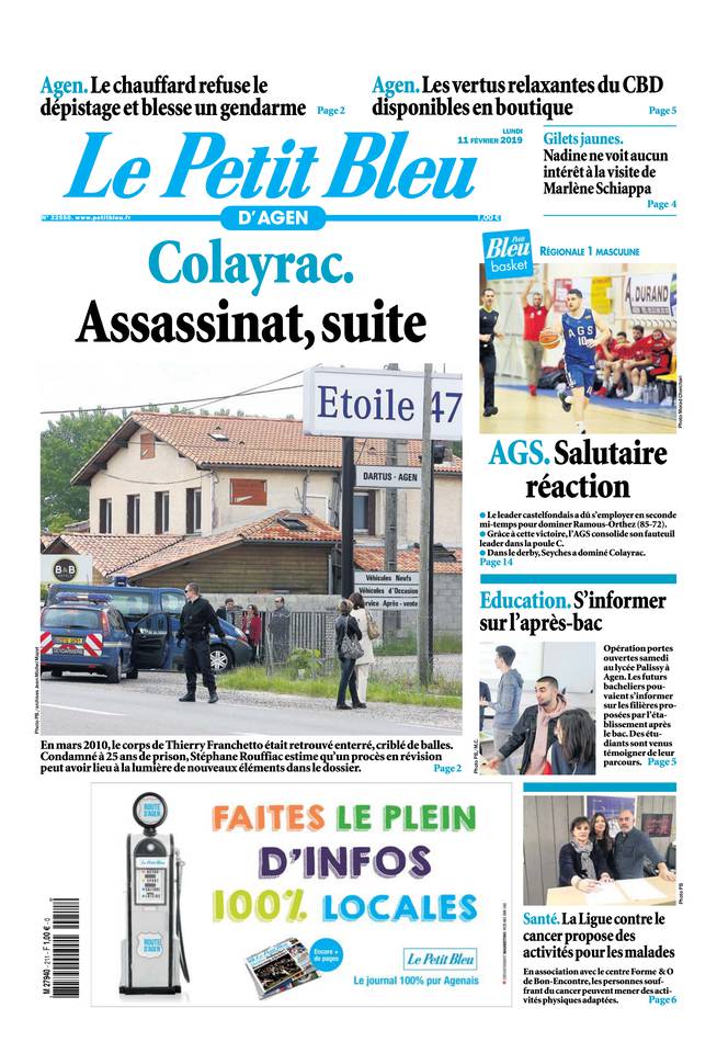 Le Petit Bleu d'Agen 11 février 2019 Le Petit Bleu d'Agen du 11 février 2019 à télécharger sur iPad
