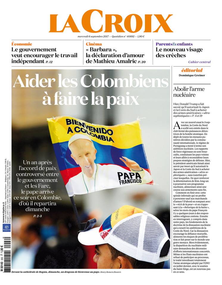 La Croix 06 septembre 2017 La Croix du 06 septembre 2017 à télécharger sur iPad