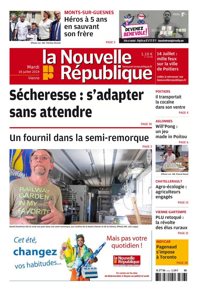 La Nouvelle République 16 juillet 2019 Abonnement Nouvelle République Pas Cher avec le BOUQUET ePresse.fr