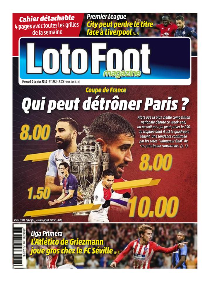Loto Foot Magazine 02 janvier 2019 Loto Foot Magazine du 02 janvier 2019 à télécharger sur iPad