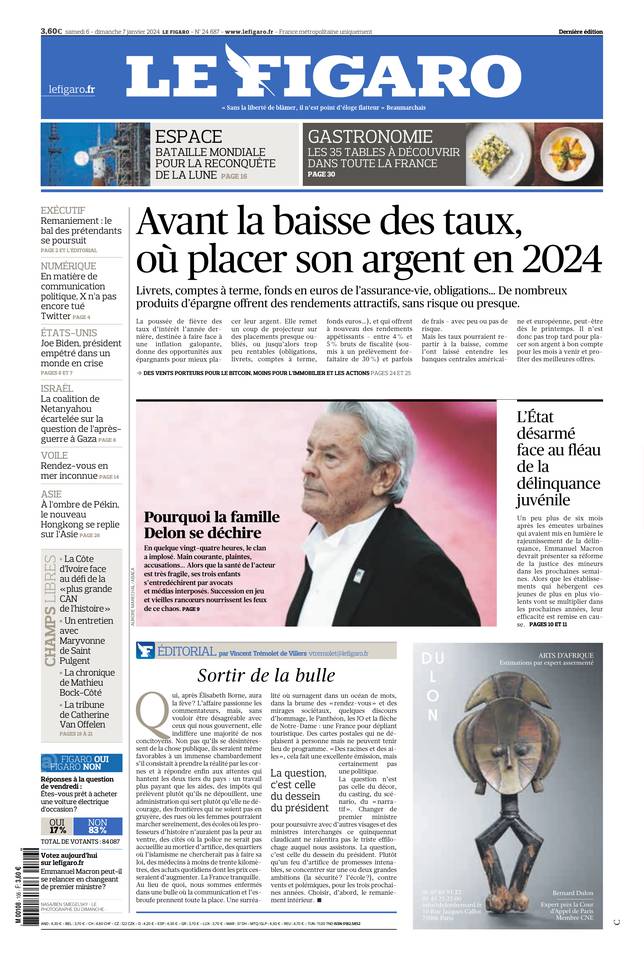 Le Figaro édition numérique du 6 janvier 2024