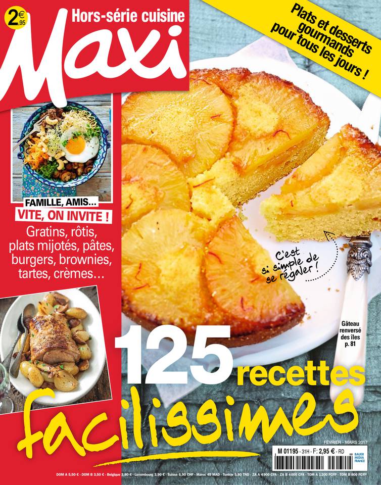 MAXI HORS-SERIE CUISINE 20 février 2017 MAXI HORS-SERIE CUISINE N°31 du 20 février 2017 à télécharger sur iPad