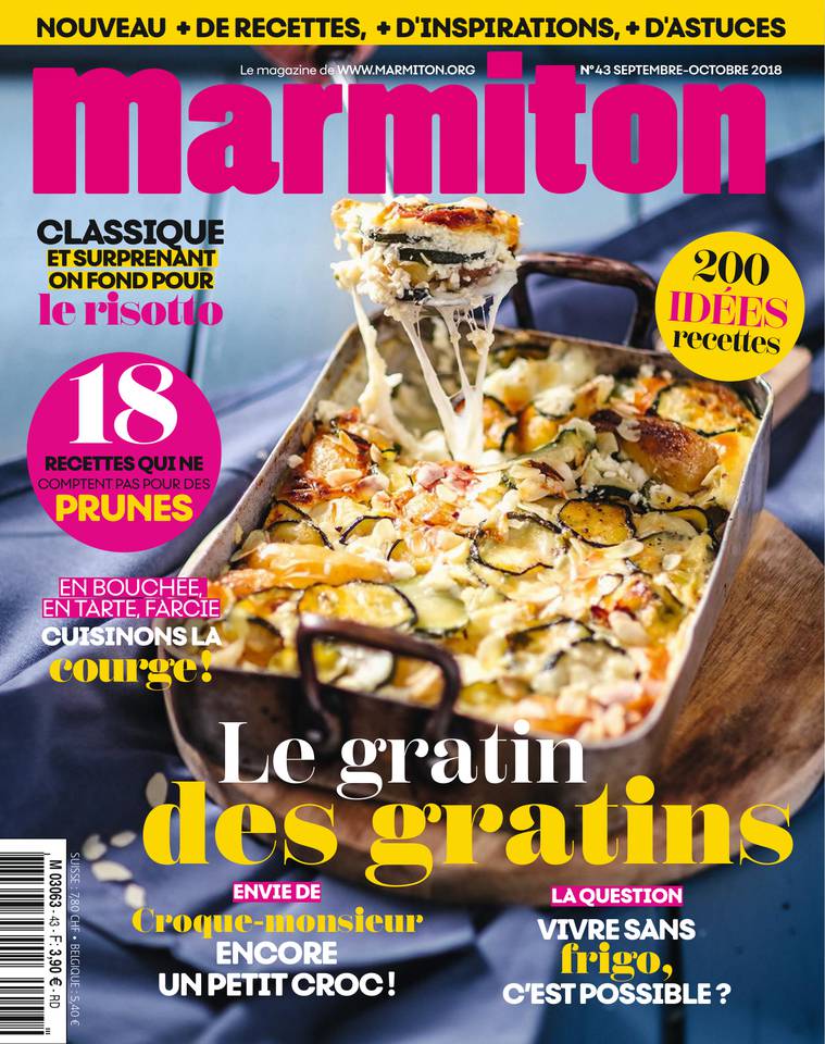 Marmiton Magazine 05 septembre 2018 Abonnement Marmiton Pas Cher avec le BOUQUET À LA CARTE ePresse.fr