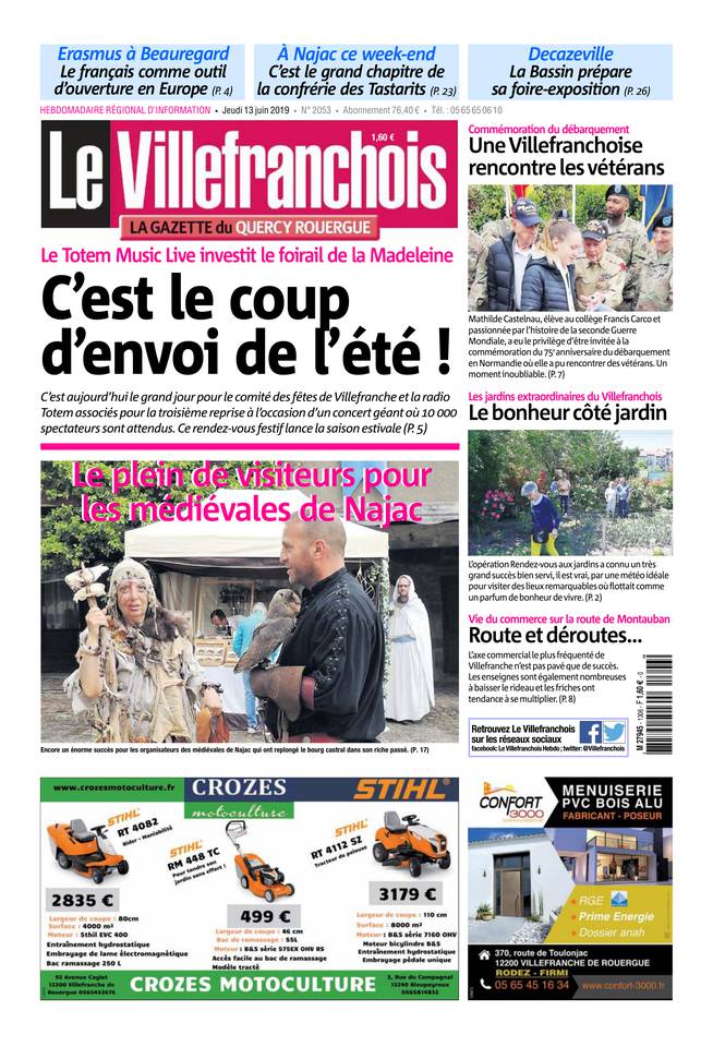 Le Villefranchois 13 juin 2019 Le Villefranchois du 13 juin 2019