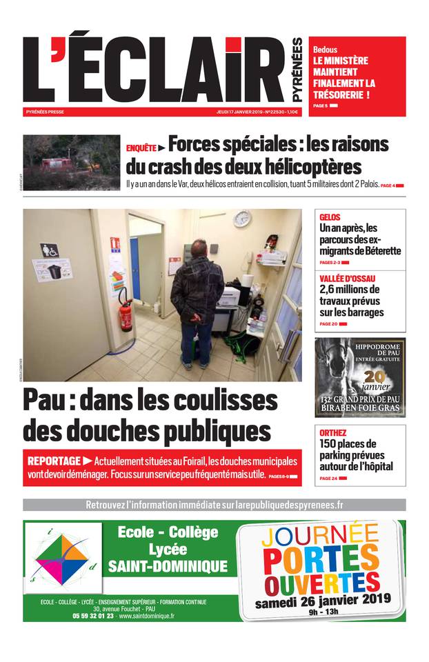 L'Éclair des Pyrénées 17 janvier 2019 Abonnement L'Éclair des Pyrénées Pas Cher avec le BOUQUET ePresse.fr