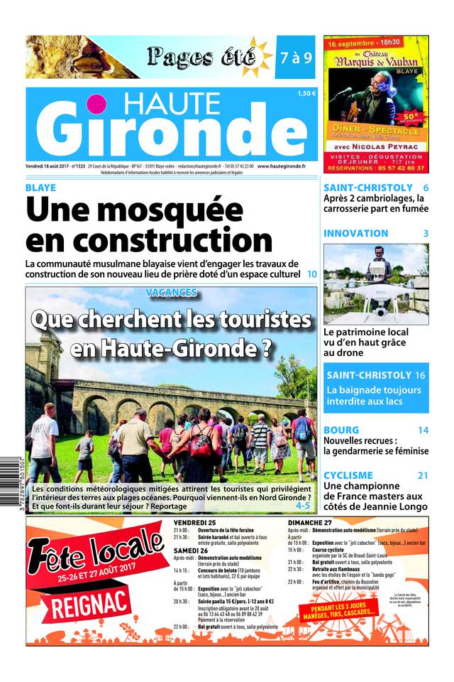 Haute Gironde 18 août 2017 Haute Gironde du 18 août 2017 à télécharger sur iPad