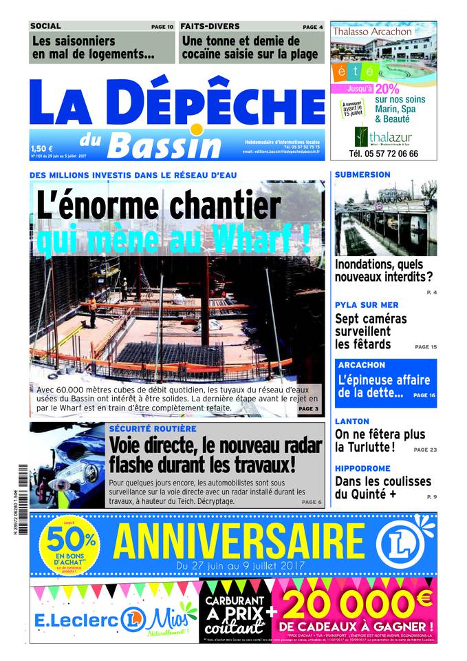 La Dépêche du Bassin 28 juin 2017 La Dépêche du Bassin du 28 juin 2017 à télécharger sur iPad