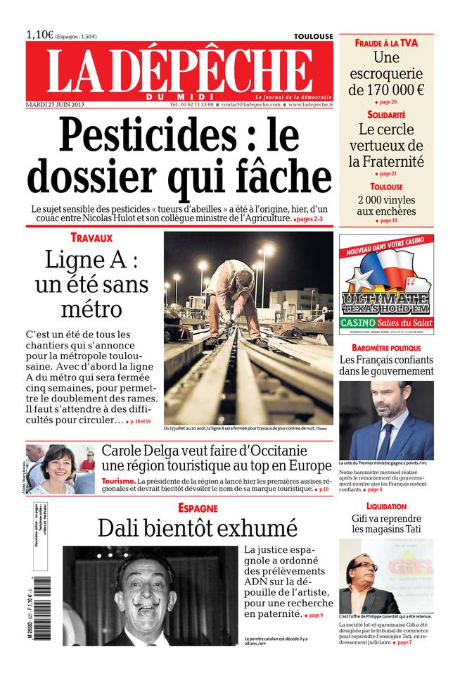La Dépêche du Midi 27 juin 2017 Abonnement à La Dépêche du Midi Pas Cher avec le BOUQUET ePresse.fr