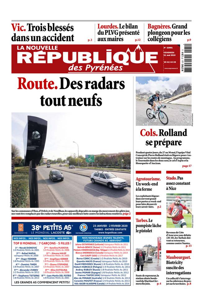 La Nouvelle République des Pyrénées 31 mai 2019 La Nouvelle République des Pyrénées du 31 mai 2019 à télécharger sur iPad