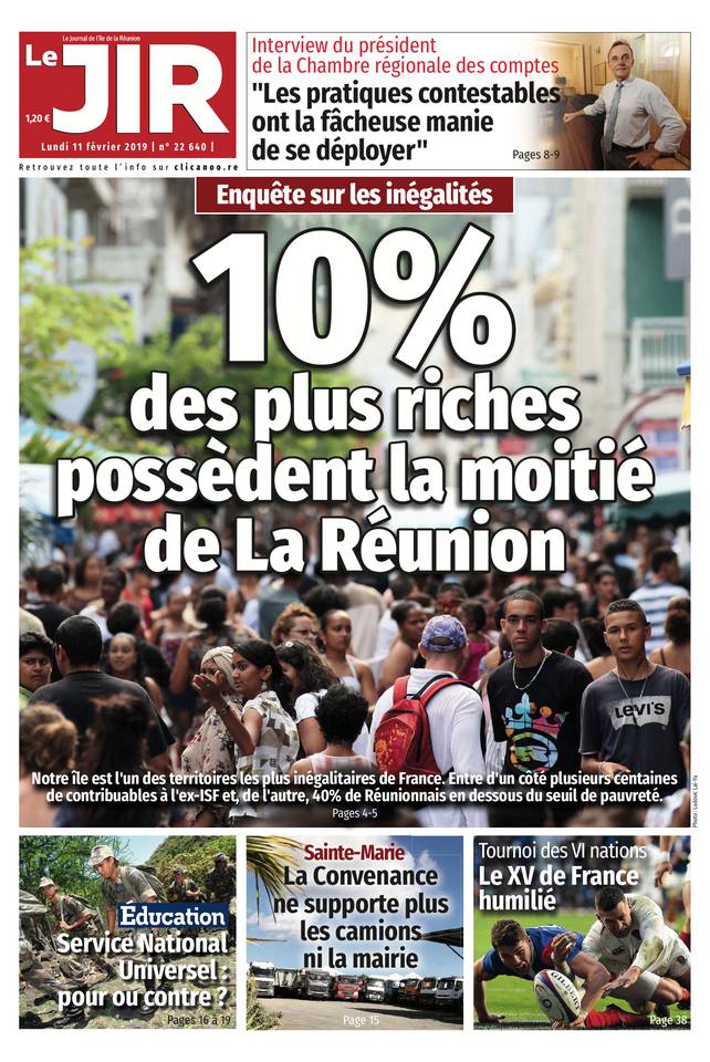 Journal de l'île 11 février 2019 Journal de l'île du 11 février 2019 à télécharger sur iPad