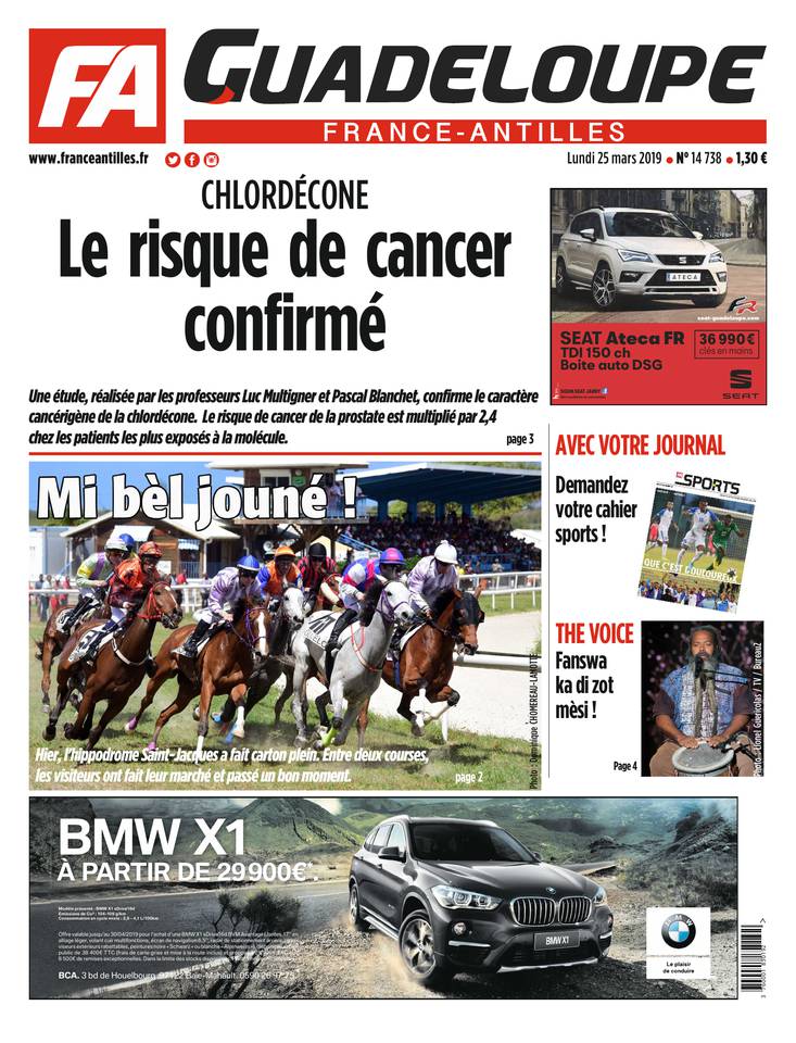 France-Antilles Guadeloupe 25 mars 2019 Abonnement France-Antilles Guadeloupe Pas Cher avec le BOUQUET ePresse.fr