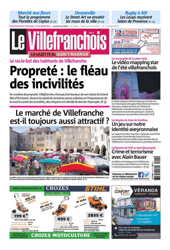 Le Villefranchois 09 mai 2019 Le Villefranchois du 09 mai 2019 à télécharger sur iPad
