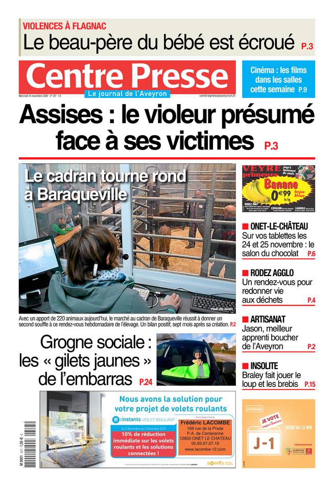 Centre Presse Aveyron 14 novembre 2018 Centre Presse Aveyron du 14 novembre 2018 à télécharger sur iPad