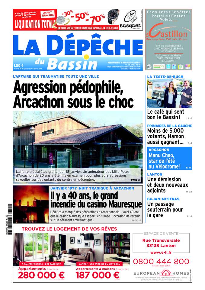 La Dépêche du Bassin 25 janvier 2017 La Dépêche du Bassin du 25 janvier 2017 à télécharger sur iPad