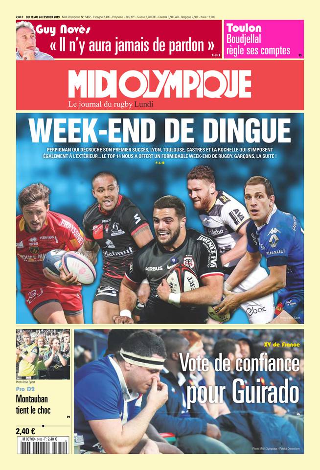 Midi Olympique Rouge 18 février 2019 Abonnement Midi Olympique Pas Cher avec le BOUQUET SPORT ePresse.fr