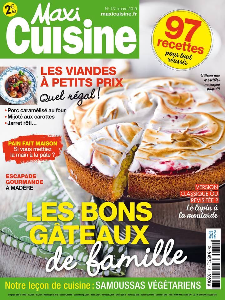 MAXI CUISINE 04 mars 2019 Abonnement à MAXI CUISINE Pas Cher avec le BOUQUET ePresse.fr
