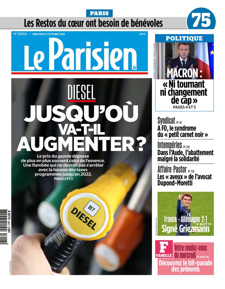Le Parisien 17 octobre 2018 Abonnement Le Parisien Pas Cher avec le BOUQUET INFO ePresse.fr