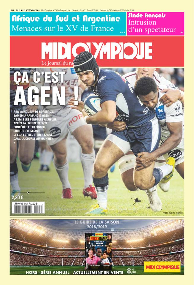 Midi Olympique Rouge 17 septembre 2018 Midi Olympique Rouge N°5460 du 17 septembre 2018 à télécharger sur iPad