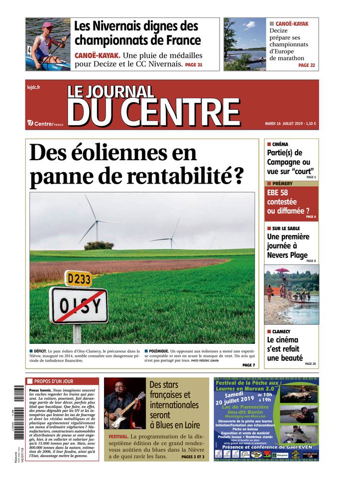 Le Journal du Centre 16 juillet 2019 Abonnement Journal du Centre Pas Cher avec le BOUQUET ePresse.fr