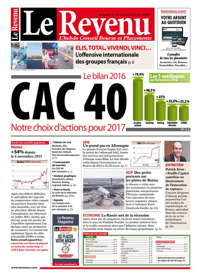 Le Revenu 05 janvier 2017 Le Revenu N°1410 du 05 janvier 2017 à télécharger sur iPad