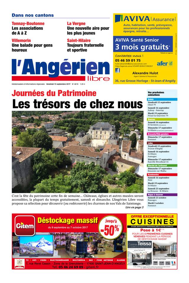 L'Angérien Libre 15 septembre 2017 L'Angérien Libre du 15 septembre 2017