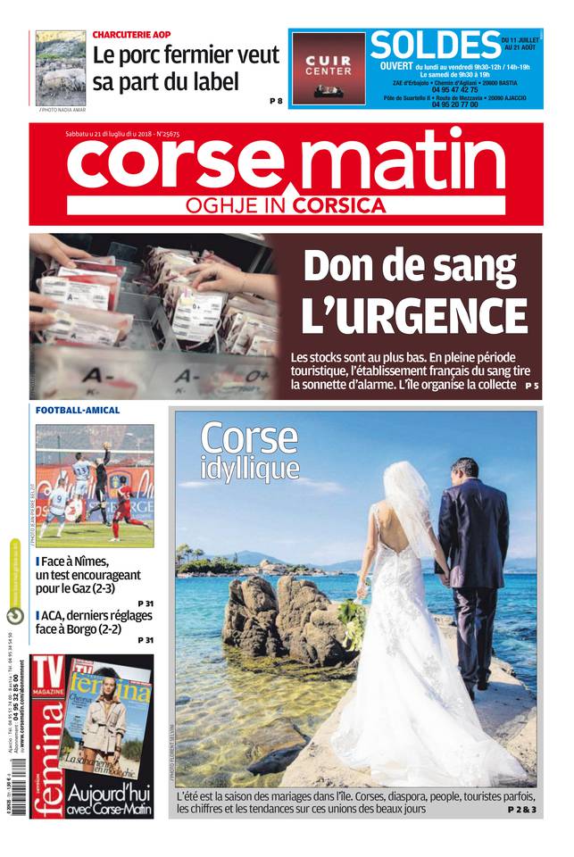 Corse Matin île 21 juillet 2018 Corse Matin île du 21 juillet 2018