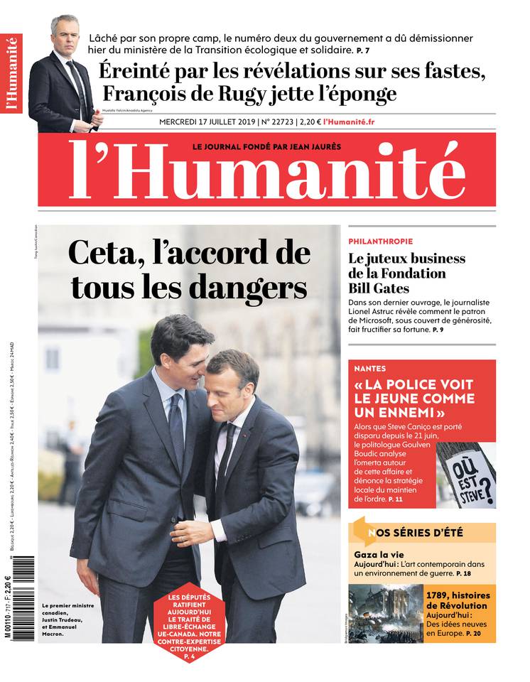 L'Humanité 17 juillet 2019 Abonnement à L’Humanité Pas Cher avec le BOUQUET INFO ePresse.fr