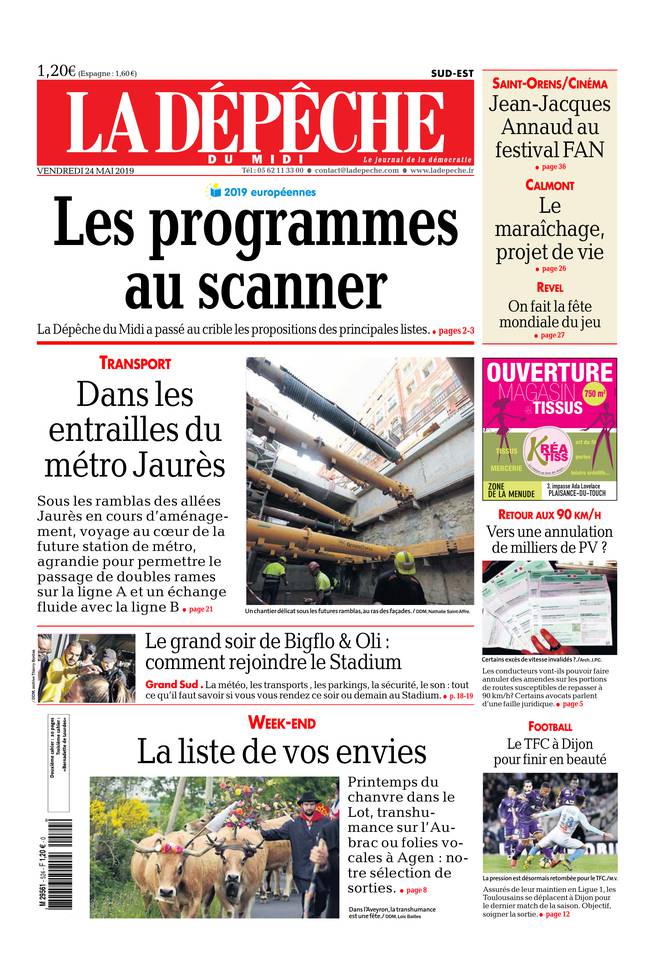 La Dépêche du Midi 24 mai 2019 Abonnement à La Dépêche du Midi Pas Cher avec le BOUQUET ePresse.fr