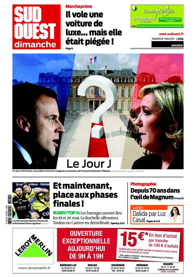 Sud Ouest Dimanche 07 mai 2017 Sud Ouest Dimanche du 07 mai 2017 à télécharger sur iPad