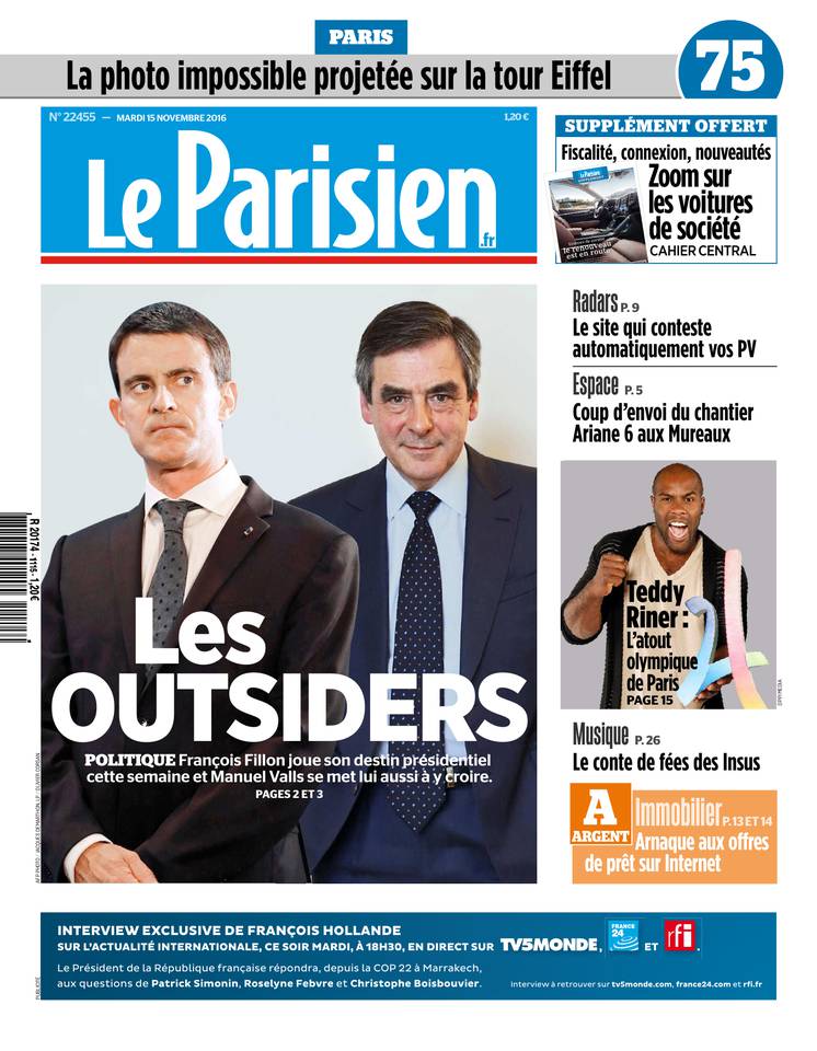Le Parisien 15 novembre 2016 Le Parisien du 15 novembre 2016 à télécharger sur iPad