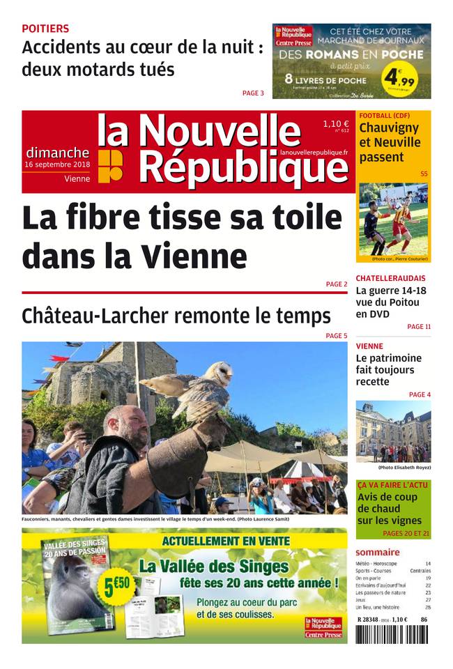 La Nouvelle République Dimanche 16 septembre 2018 Abonnement La Nouvelle République Pas Cher avec BOUQUET ePresse.fr