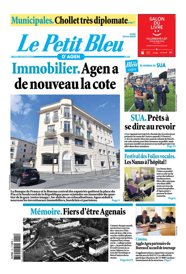 Le Petit Bleu d'Agen 14 mai 2019 Le Petit Bleu d'Agen du 14 mai 2019 à télécharger sur iPad