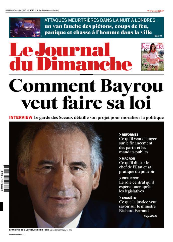 Le Journal du Dimanche 04 juin 2017 Le Journal du Dimanche N°3673 du 04 juin 2017 à télécharger sur iPad